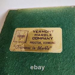 Vintage 1950's Pair of Vermarco Vermont Marble Lamps Variegated Pink White Gray