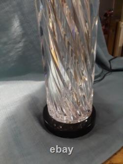 Vintage 1960-70's Olle Alberius Signed Orrefors Spiral Cut Crystal Lamp & shade Vintage 1960-70's Olle Alberius Signed Orrefors Spiral Cut Crystal Lamp & shade