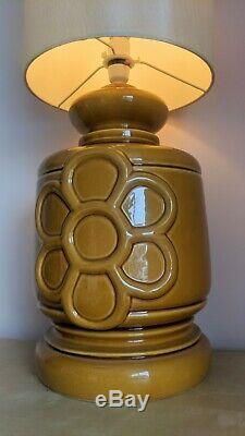 Vintage 1960s 1970s West German large floor lamp pottery tall shade fat lava