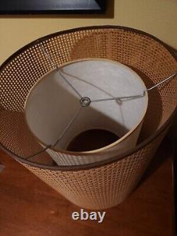 Vintage 1960s Bamboo Drum Lamp Shade