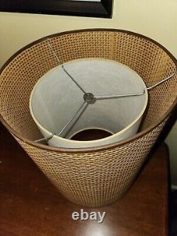 Vintage 1960s Bamboo Drum Lamp Shade