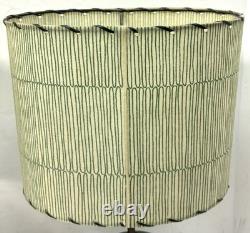 Vintage 1960s MCM Green Glazed Ceramic Lamps with Original Shades Set of 2