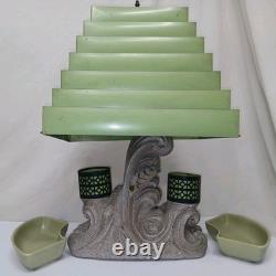 Vintage 1960s MCM Pittsburgh Statuary Co Koi Fish Metal Venetian Lamp Shade RARE