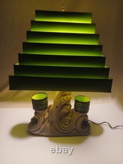 Vintage 1960s MCM Pittsburgh Statuary Co Koi Fish Metal Venetian Lamp Shade RARE