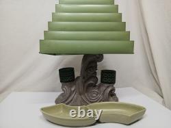 Vintage 1960s MCM Pittsburgh Statuary Co Koi Fish Metal Venetian Lamp Shade RARE