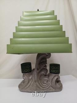 Vintage 1960s MCM Pittsburgh Statuary Co Koi Fish Metal Venetian Lamp Shade RARE