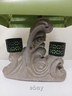 Vintage 1960s MCM Pittsburgh Statuary Co Koi Fish Metal Venetian Lamp Shade RARE
