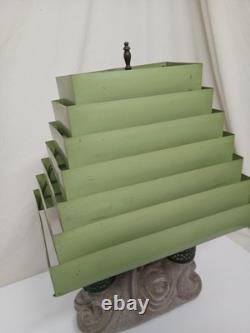 Vintage 1960s MCM Pittsburgh Statuary Co Koi Fish Metal Venetian Lamp Shade RARE