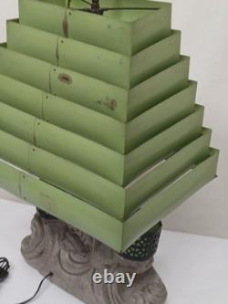 Vintage 1960s MCM Pittsburgh Statuary Co Koi Fish Metal Venetian Lamp Shade RARE