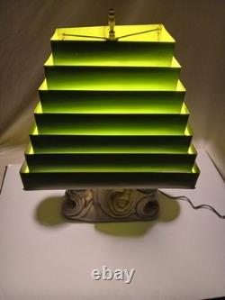 Vintage 1960s MCM Pittsburgh Statuary Co Koi Fish Metal Venetian Lamp Shade RARE