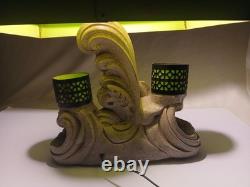 Vintage 1960s MCM Pittsburgh Statuary Co Koi Fish Metal Venetian Lamp Shade RARE