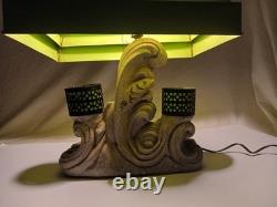 Vintage 1960s MCM Pittsburgh Statuary Co Koi Fish Metal Venetian Lamp Shade RARE