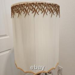 Vintage 1966 Azzolin Italian Hand Painted Large Figural Lamp with Original Shade