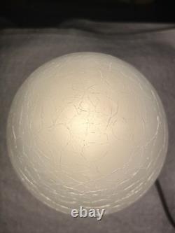 Vintage 1970s Egg-Shaped Crackle Glass Lamp Shade Retro, Last One