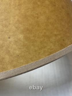 Vintage 1970s Tan Brown Empire Lampshade Medium Paper Contrast Trim Rare Decor