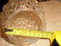 Vintage 2 Clear Glass Light Cover Diamond Point Cut Shade