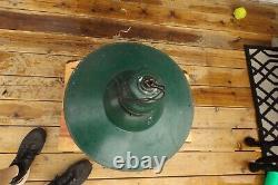 Vintage 20 Industrial Mine Street LAmp Light Shade Green Metal awesome Piece