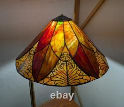 Vintage 21 Tiffany Style Stained Glass Lamp Shade H23