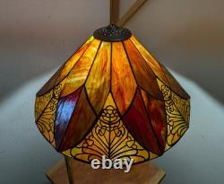 Vintage 21 Tiffany Style Stained Glass Lamp Shade H23