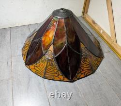 Vintage 21 Tiffany Style Stained Glass Lamp Shade H23
