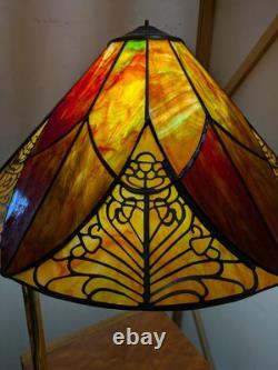 Vintage 21 Tiffany Style Stained Glass Lamp Shade H23