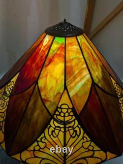 Vintage 21 Tiffany Style Stained Glass Lamp Shade H23