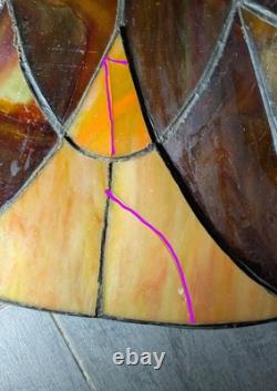 Vintage 21 Tiffany Style Stained Glass Lamp Shade H23