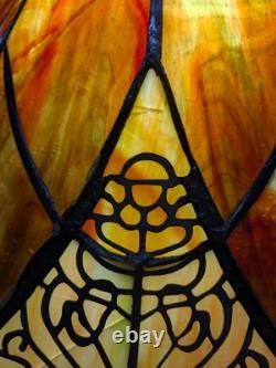 Vintage 21 Tiffany Style Stained Glass Lamp Shade H23