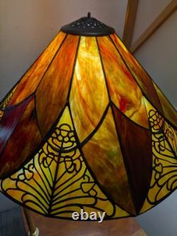 Vintage 21 Tiffany Style Stained Glass Lamp Shade H23