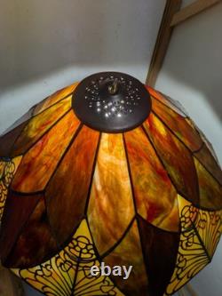 Vintage 21 Tiffany Style Stained Glass Lamp Shade H23