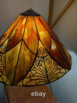 Vintage 21 Tiffany Style Stained Glass Lamp Shade H23