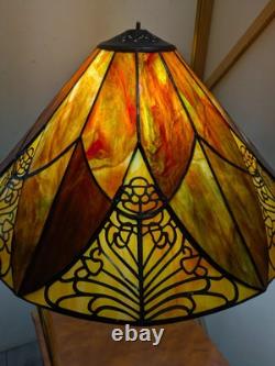Vintage 21 Tiffany Style Stained Glass Lamp Shade H23