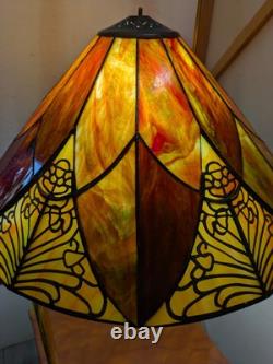 Vintage 21 Tiffany Style Stained Glass Lamp Shade H23