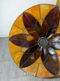 Vintage 21 Tiffany Style Stained Glass Lamp Shade H23