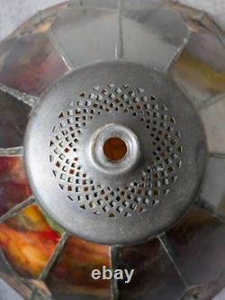 Vintage 21 Tiffany Style Stained Glass Lamp Shade H23