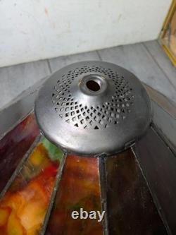 Vintage 21 Tiffany Style Stained Glass Lamp Shade H23