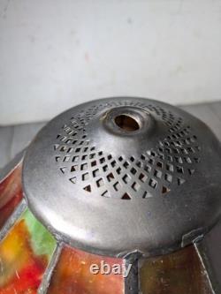 Vintage 21 Tiffany Style Stained Glass Lamp Shade H23