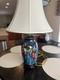 Vintage 29 1/2 High-relief Studio Art Pottery. Table Lamp-bird & Fruit Motif