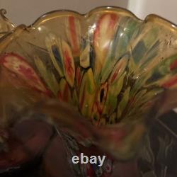 Vintage 4 Murano Style Glass Millefiori Lily Lamp Shades 6 Replacement