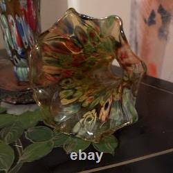 Vintage 4 Murano Style Glass Millefiori Lily Lamp Shades 6 Replacement