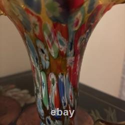 Vintage 4 Murano Style Glass Millefiori Lily Lamp Shades 6 Replacement