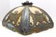 Vintage 6 Panel Caramel White Slag Glass Shade Art Nouveau Gilt Metal