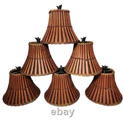 Vintage (6) Split Bamboo & Rattan 6 Lamp Shades Coastal Inspired Tropical Décor Vintage (6) Split Bamboo & Rattan 6 Lamp Shades Coastal Inspired Tropical Décor