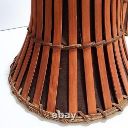 Vintage (6) Split Bamboo & Rattan 6 Lamp Shades Coastal Inspired Tropical Décor