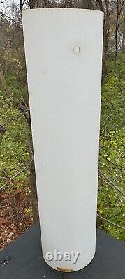 Vintage 60s MCM White Opaque Glass Cylinder Lamp Shade Mid Century Finland Parts