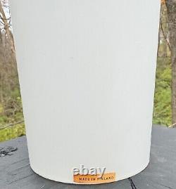 Vintage 60s MCM White Opaque Glass Cylinder Lamp Shade Mid Century Finland Parts