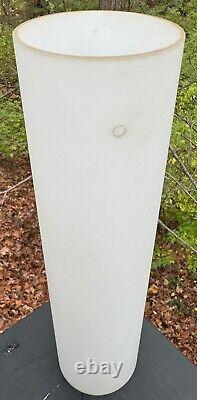 Vintage 60s MCM White Opaque Glass Cylinder Lamp Shade Mid Century Finland Parts