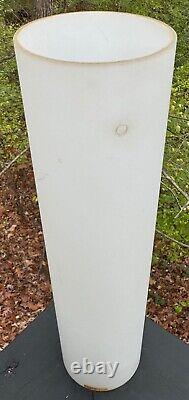 Vintage 60s MCM White Opaque Glass Cylinder Lamp Shade Mid Century Finland Parts