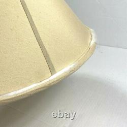 Vintage 60s Quoizel Silk Lampshade Rare Tan Beige Empire Large Intricate Retro