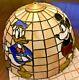Vintage 70's Disney By Rainbow Stained Glass Mickey & Donald Lamp Shade Tiffany